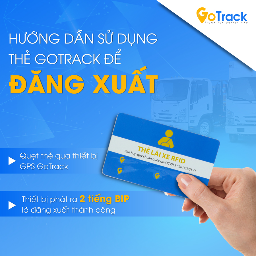 Hướng dẫn sử dụng thẻ GoTrack để đăng xuất 