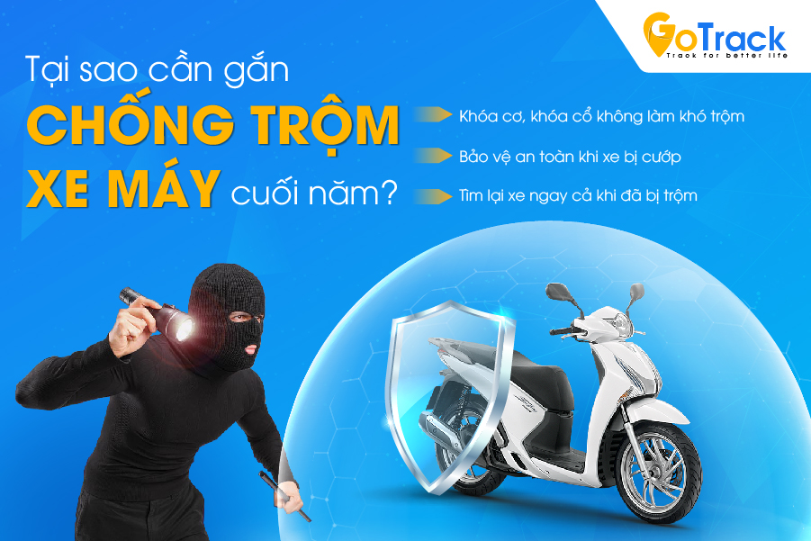 Tại sao cần gắn chống trộm xe máy dịp cuối năm