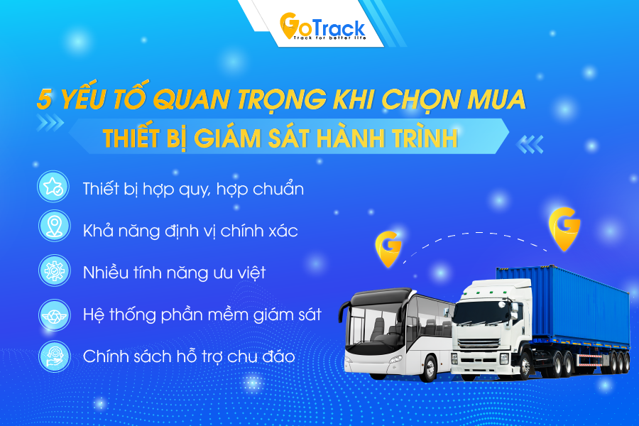 5 yếu tố quan trọng khi chọn mua thiết bị giám sát hành trình