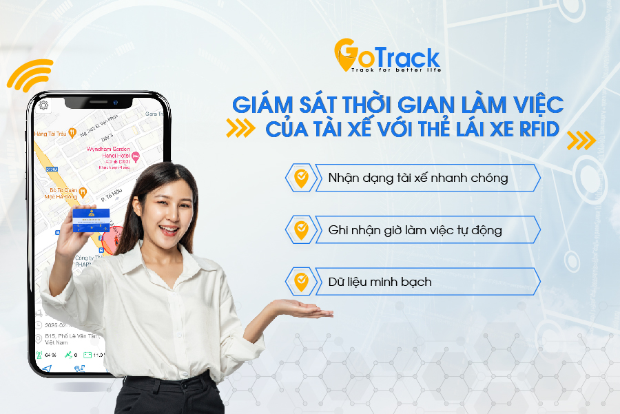 Giám sát thời gian lái xe của tài xế với thẻ lái xe RFID