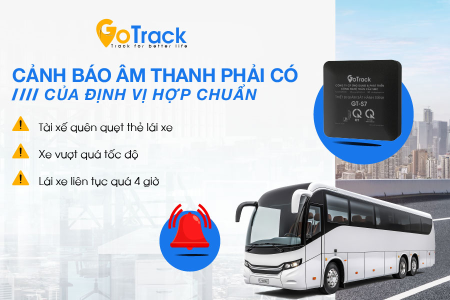 Thiết bị giám sát hành trình phải có âm thanh cảnh báo khi nào?