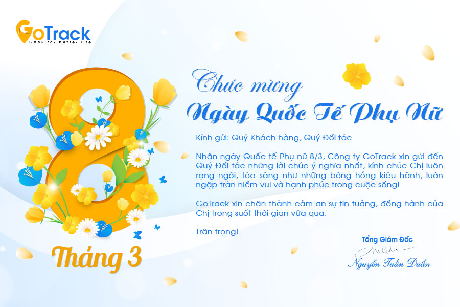 GoTrack chúc mừng ngày Quốc tế Phụ nữ 8/3