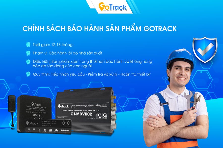 Chính sách bảo hành sản phẩm GoTrack dài hạn